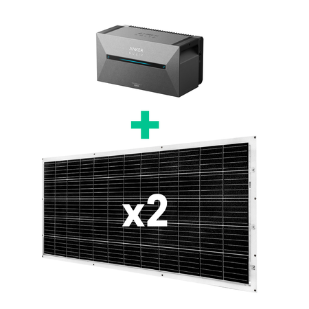 Batería Anker SOLIX Solarbank 2 E1600 Plus + 2 Paneles Flexibles Sunman 310W